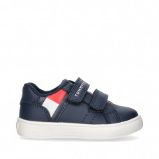 TOMMY HILFIGER Flag Low Cut Velcro Sneakers T1B9-33327-1355800 μπλε